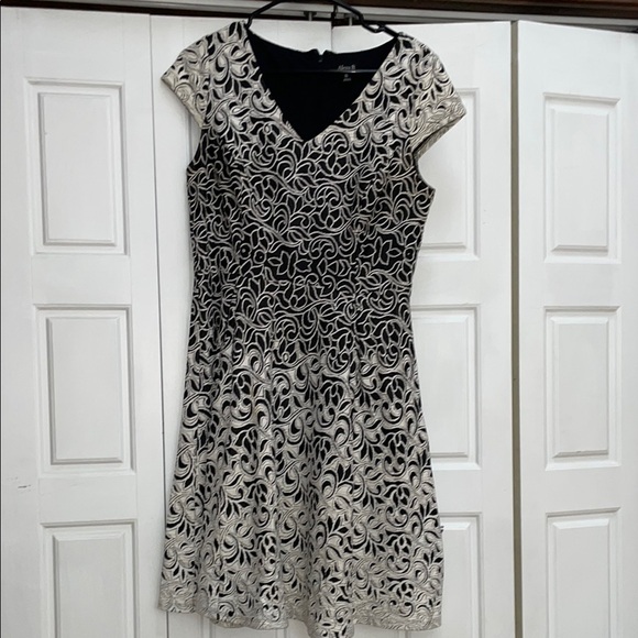 Trendy Black and White Mini Dress - Picture 1 of 6